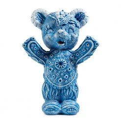 Free Hugs Bear Art Figure By Frank Kozik - Blue Edition