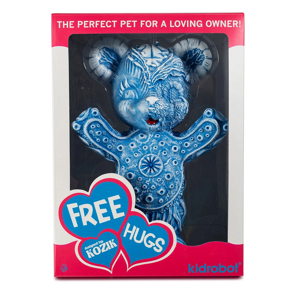 Free Hugs Bear Art Figure By Frank Kozik - Blue Edition 7 Free Hugs Bear Art Figure By Frank Kozik - Blue Edition