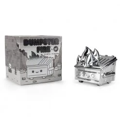 100% Soft Dumpster Fire Vinyl Figure - Exclusive Chrome Edition (PRE-ORDER)