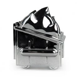 100% Soft Dumpster Fire Vinyl Figure - Exclusive Chrome Edition (PRE-ORDER)