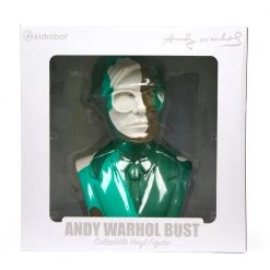 Andy Warhol 12" The Bust Vinyl Art Sculpture - Green Camouflauge Edition (Limited Edition Of 200)