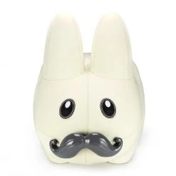 Leather Happy Labbit Stool By Frank Kozik - Virgin White Edition (PRE-ORDER)