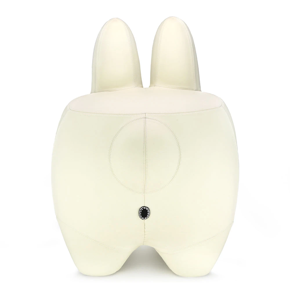 Leather Happy Labbit Stool By Frank Kozik - Virgin White Edition (PRE-ORDER) 3 Leather Happy Labbit Stool By Frank Kozik - Virgin White Edition (PRE-ORDER)