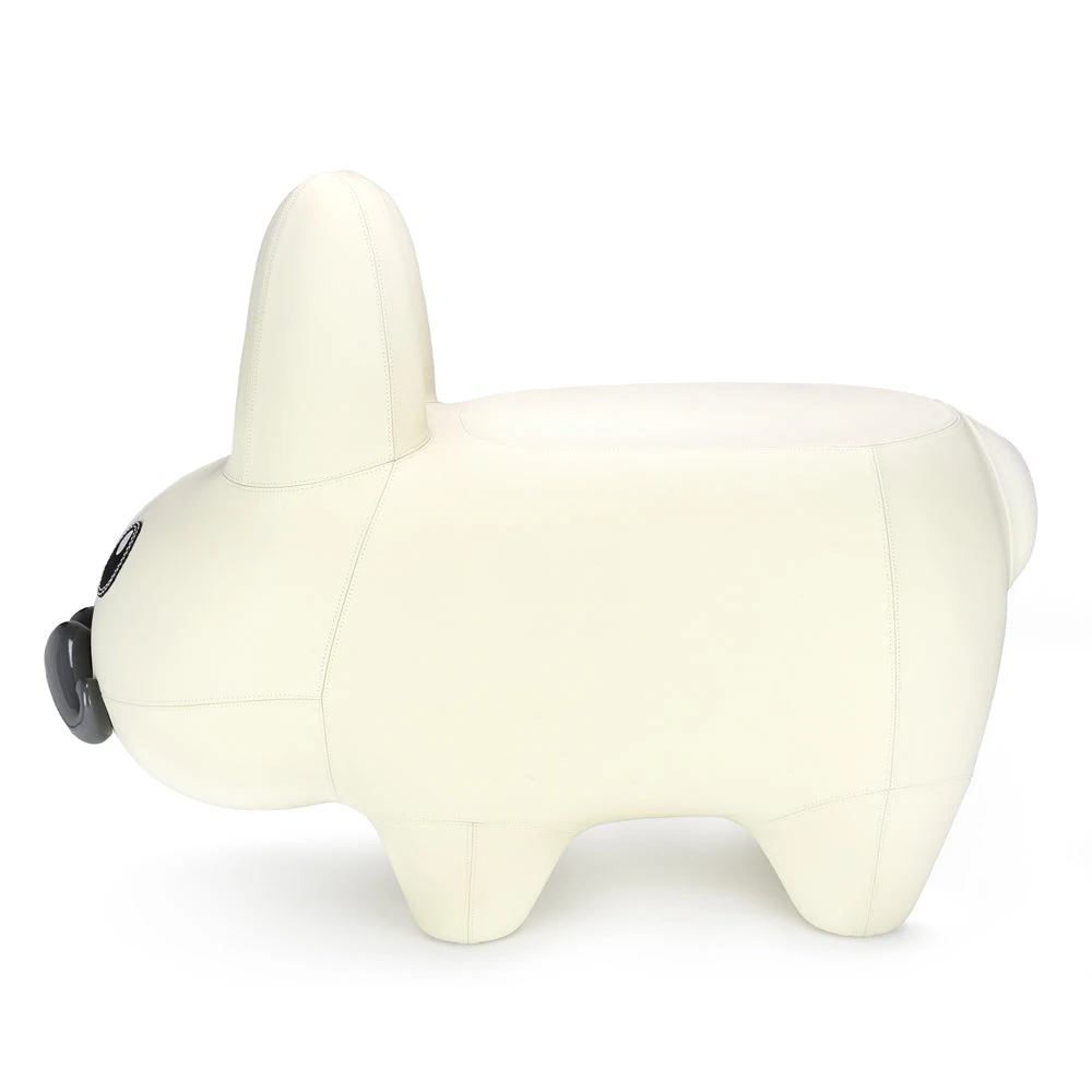 Leather Happy Labbit Stool By Frank Kozik - Virgin White Edition (PRE-ORDER) 4 Leather Happy Labbit Stool By Frank Kozik - Virgin White Edition (PRE-ORDER)