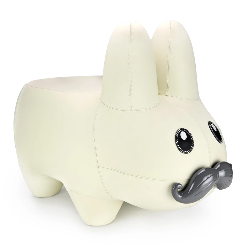 Leather Happy Labbit Stool By Frank Kozik - Virgin White Edition (PRE-ORDER) 5 Leather Happy Labbit Stool By Frank Kozik - Virgin White Edition (PRE-ORDER)