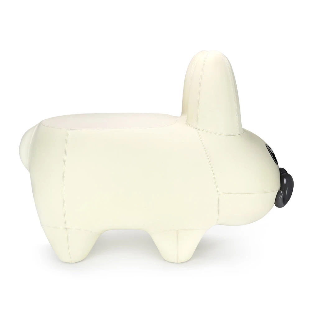 Leather Happy Labbit Stool By Frank Kozik - Virgin White Edition (PRE-ORDER) 6 Leather Happy Labbit Stool By Frank Kozik - Virgin White Edition (PRE-ORDER)