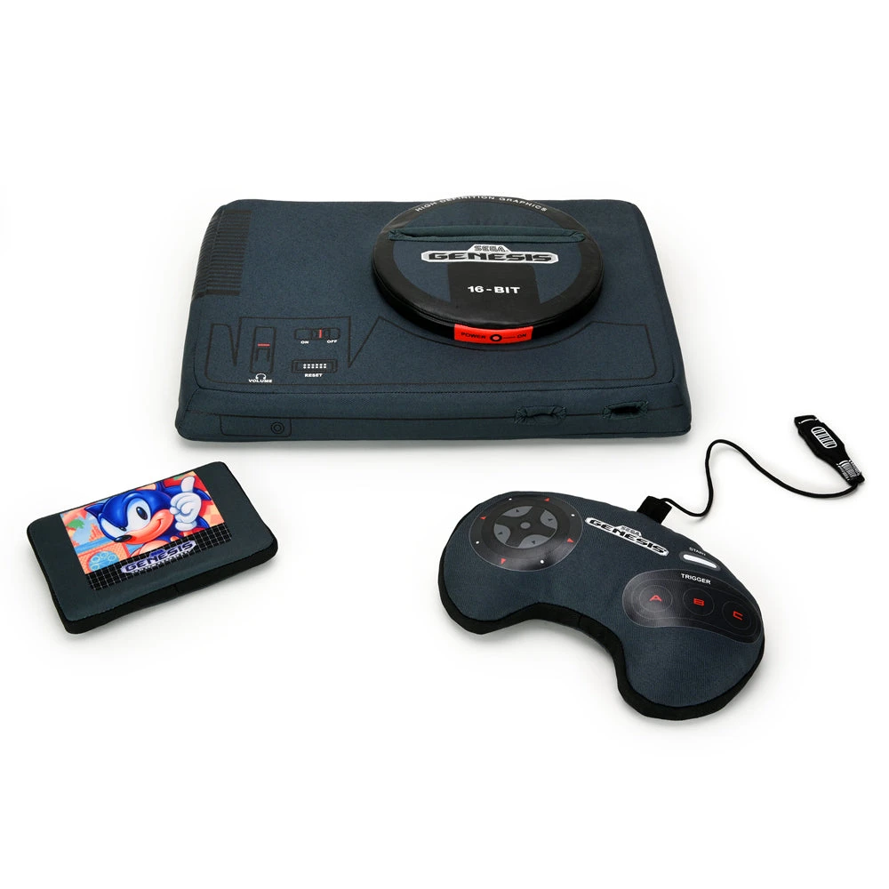 NEW RELEASES SEGA Genesis Gaming Console 12" Interactive Plush With Sonic Cartridge 2 NEW RELEASES SEGA Genesis Gaming Console 12" Interactive Plush With Sonic Cartridge