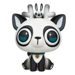 Amber Huang NEW RELEASES DeerCat & Friends™ Sitting DeerCat 7” Vinyl Art Figure By Amber Aki Huang – Exclusive Panda Edition (Limited Edition Of 100)