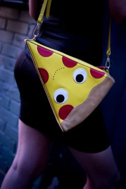 Kidrobot Yummy World Leather Pizza Clutch Purse Bag