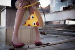 Kidrobot Yummy World Leather Pizza Clutch Purse Bag