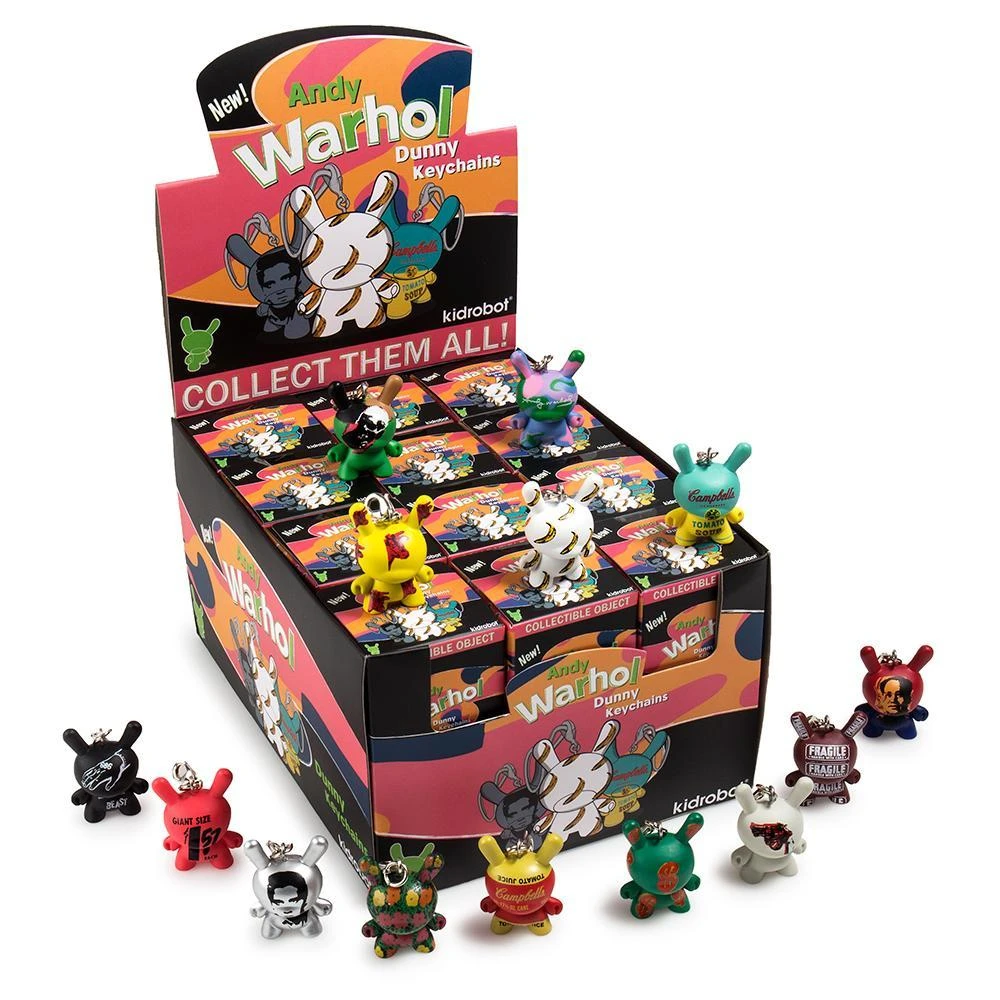 Kidrobot X Andy Warhol Dunny Art Figure Keychain Series DESIGNER ART TOYS 2 Kidrobot X Andy Warhol Dunny Art Figure Keychain Series DESIGNER ART TOYS