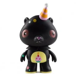 CAREBEARS DESIGNER ART TOYS Care Bears Black Birthday Bear Art Figure By Kathie Olivas