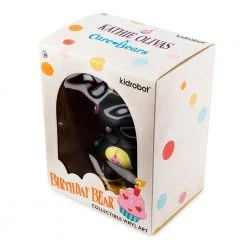 CAREBEARS DESIGNER ART TOYS Care Bears Black Birthday Bear Art Figure By Kathie Olivas