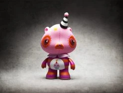 CAREBEARS DESIGNER ART TOYS Care Bears Pink Birthday Bear Art Figure By Kathie Olivas