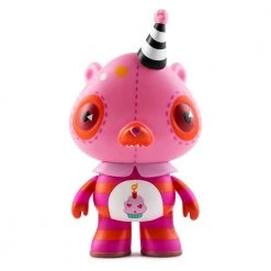 CAREBEARS DESIGNER ART TOYS Care Bears Pink Birthday Bear Art Figure By Kathie Olivas