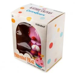 CAREBEARS DESIGNER ART TOYS Care Bears Pink Birthday Bear Art Figure By Kathie Olivas