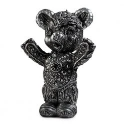 Free Hugs Bear Art Figure By Frank Kozik - Kidrobot.com Exclusive Silver Edition