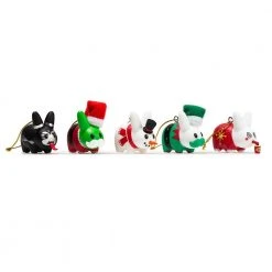 Happy Labbit Christmas Tree Ornaments 5-Pack By Frank Kozik