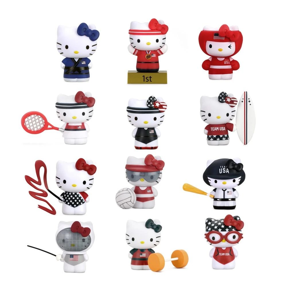Sanrio Hello Kitty® X Team USA Mini Figures By Kidrobot 1 Sanrio Hello Kitty® X Team USA Mini Figures By Kidrobot
