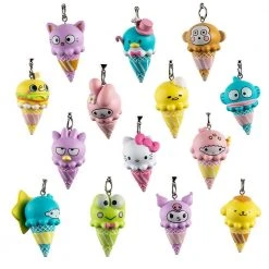 Hello Sanrio Ice Cream Cone Keychains By Kidrobot