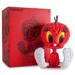 Mark Deen Vecca DESIGNER ART TOYS Looney Tunes Tweety Bird 8" Art Figure By Mark Dean Veca - Red Edition