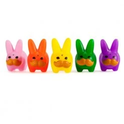 PRIDE 'Stache Labbit Art Toy 5-Pack By Frank Kozik DESIGNER ART TOYS