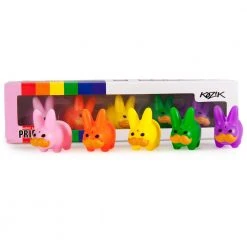PRIDE 'Stache Labbit Art Toy 5-Pack By Frank Kozik DESIGNER ART TOYS 11 PRIDE 'Stache Labbit Art Toy 5-Pack By Frank Kozik DESIGNER ART TOYS
