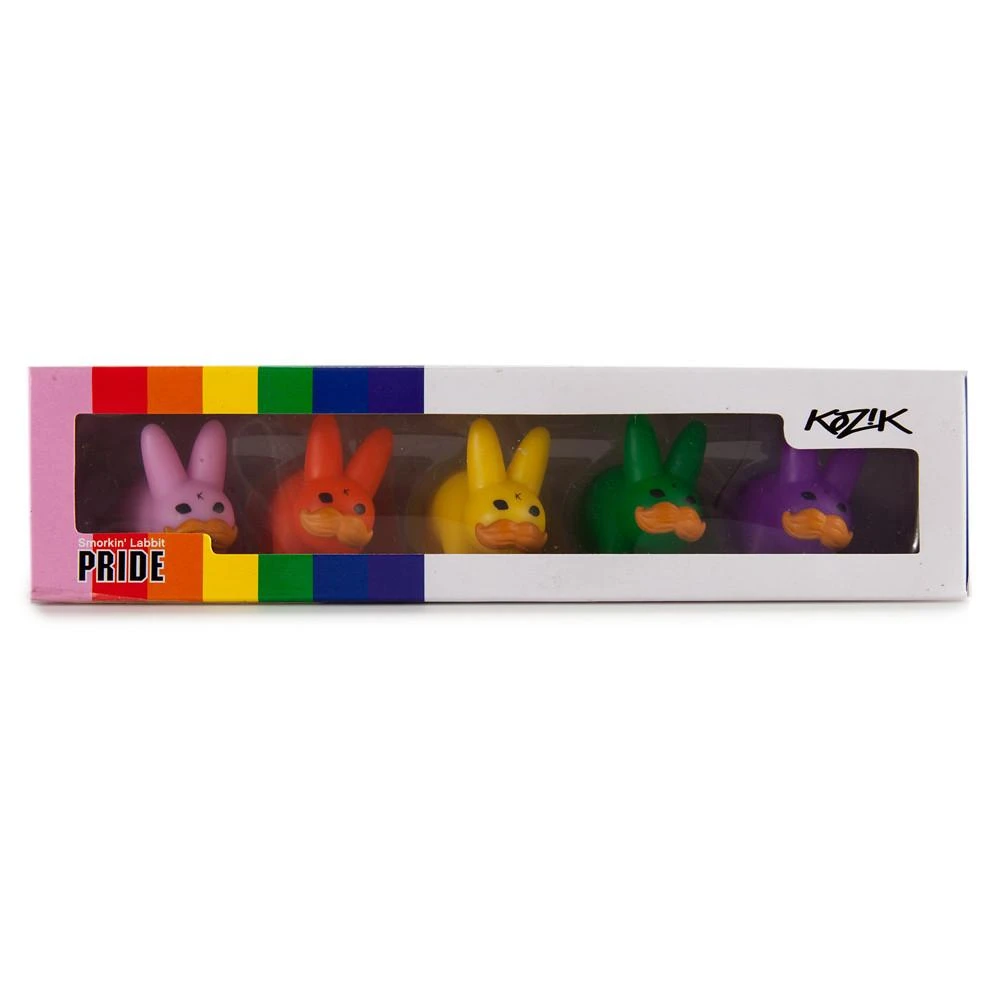 PRIDE 'Stache Labbit Art Toy 5-Pack By Frank Kozik DESIGNER ART TOYS 4 PRIDE 'Stache Labbit Art Toy 5-Pack By Frank Kozik DESIGNER ART TOYS