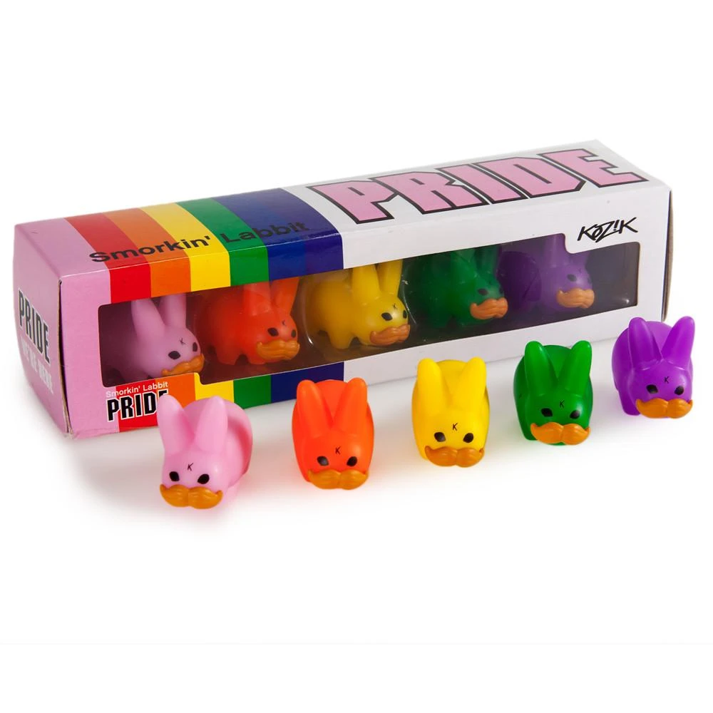 PRIDE 'Stache Labbit Art Toy 5-Pack By Frank Kozik DESIGNER ART TOYS 8 PRIDE 'Stache Labbit Art Toy 5-Pack By Frank Kozik DESIGNER ART TOYS