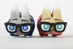 Pipken Preppy Labbit Art Figure By Scott Tolleson X Frank Kozik - Blue Edition