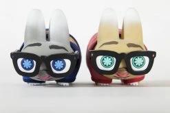 Pipken Preppy Labbit Art Figure By Scott Tolleson X Frank Kozik - Red Edition